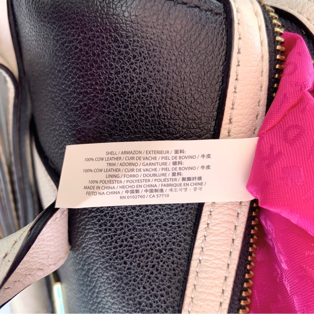 Kate Spade Kaiya Alice Black and White Leather Satchel Bag - Picture 11 of 13